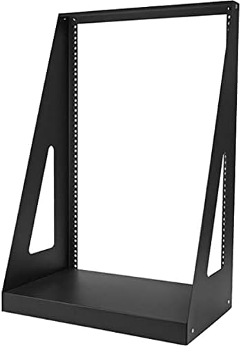 StarTech.com 2-Post 16U Heavy-Duty Desktop Server Rack, Small Open Frame 19in Computer Rack, Compact Network Rack for AV / Studio / Data / IT Equipment, Two-Post Home/Office Rack, TAA (2POSTRACK16)