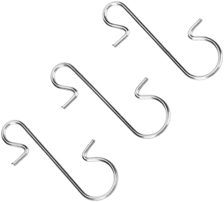 GOWENIC 100 Pcs Multi Purpose Metal S Shape Hooks for Christmas Tree Ornament Holders, White Hanging Hooks for Bells, Small Decorations, Home & Holiday Decor Accessories (White)