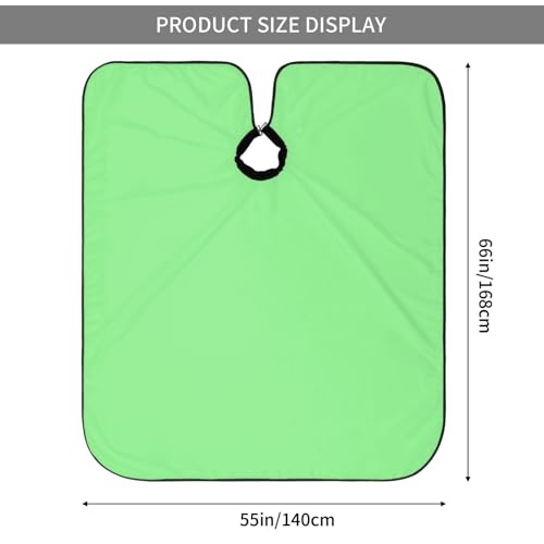 Custom Barber Cape Unisex Salon Hair Cutting Capes Add Your Image Logo Haircut Kit Personalized Stylist Tool - color: Light Green