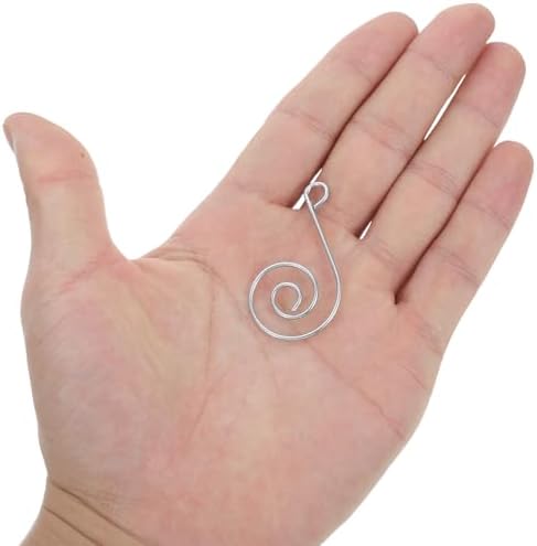 50pcs Stainless Steel S-Shaped Wire Hooks for Ornaments with Easy Installation and Versatile Use, for Christmas Tree Decorations and Chandeliers, Silver Color for Stylish Holiday