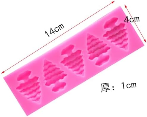 Christmas Silicone Baking DIY Multiple Deco Cake Fond Chocolate Selected Wood These Pend Are Designed for Durability Ensu That They Can Baking Silicone (5 Christmas trees)
