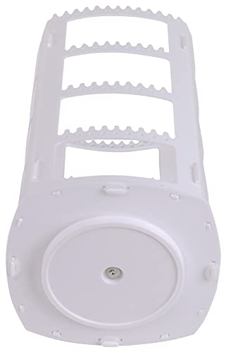 Sooyee White Earring Organizer,360 Rotating Earring Holder,4 Tiers Jewelry Rack Display Classic Stand, 156 Holes and 160 Grooves for Necklaces Earrings Piercings - color: White