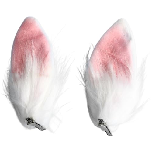 Easter Bunny Ears Hair Clips Rabbit Ear Headwear for Halloween Carnival Party White One Size - color: White