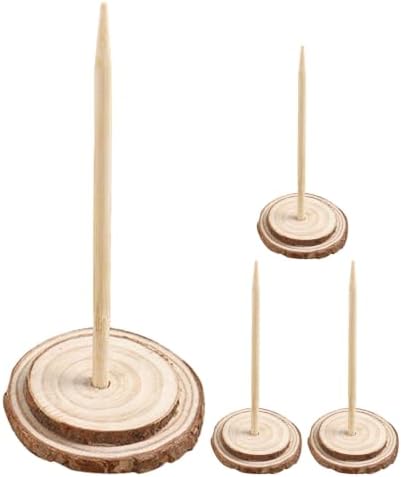 4pcs Wooden Christmas Tree Base, Tabletop Tree Display Stand