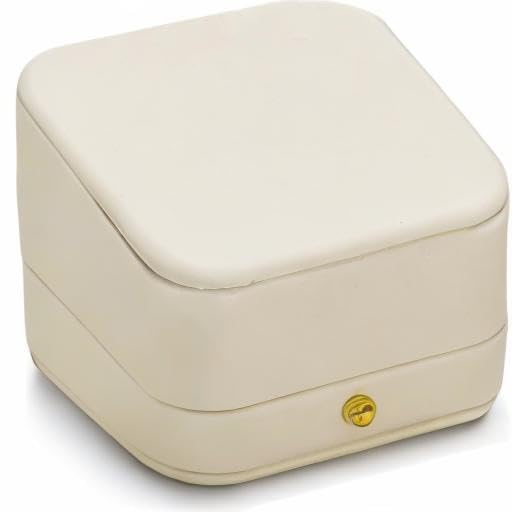 Oirlv Premium Leather Necklace Gift Box White Necklace Boxes for Jewelry Gift Velvet Interior Pendant Box
