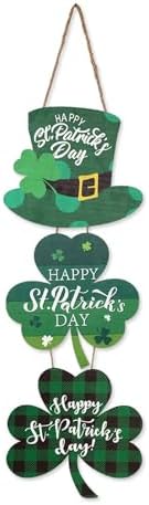 Irish Festival Wooden Door Ornament Wall Hanging for Front Door Mantels Tree Holiday Party Decoration Wooden Party Decoration