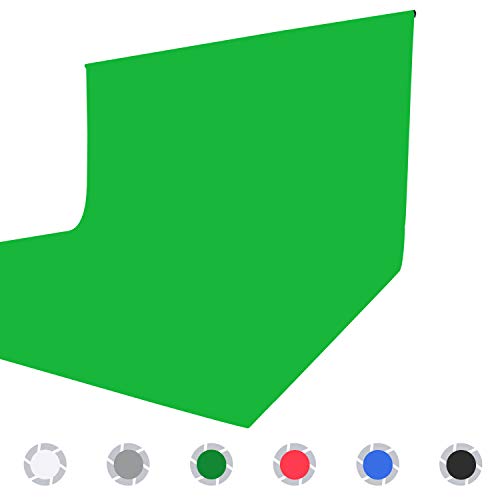 ISSUNTEX 6X9 ft Background Muslin Backdrop, Photo Studio, Collapsible High Density Screen for Video Photography and Television-Green - color: Green, size: 6X9 ft