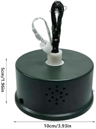 Lighted Rotating Christmas Tree Base with Warm LED Lights, USB or Battery Powered Stand for Tabletop Holiday Decor and Living Room Display Small Christmas Tree Base Rotating Holiday Stand Lighted Warm