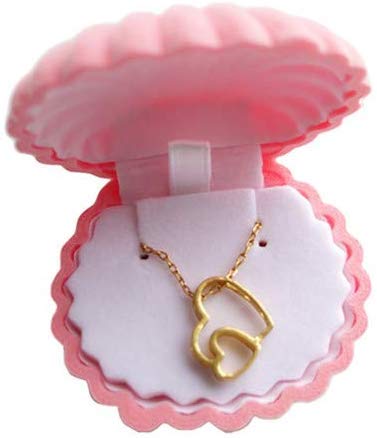 HAMIYELL Pack of 6 Colorful Velvet Earring Gift Box Shell Jewelry Storage Case Showcase Display Organizer Box for Necklace