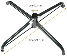 Foldable Metal Christmas Tree Stand Base For 4-6 Ft Trees, 13.2 Lb Capacity, 1.25 Inch Max Pole Diameter, Includes 3 Thumb Screws(A)