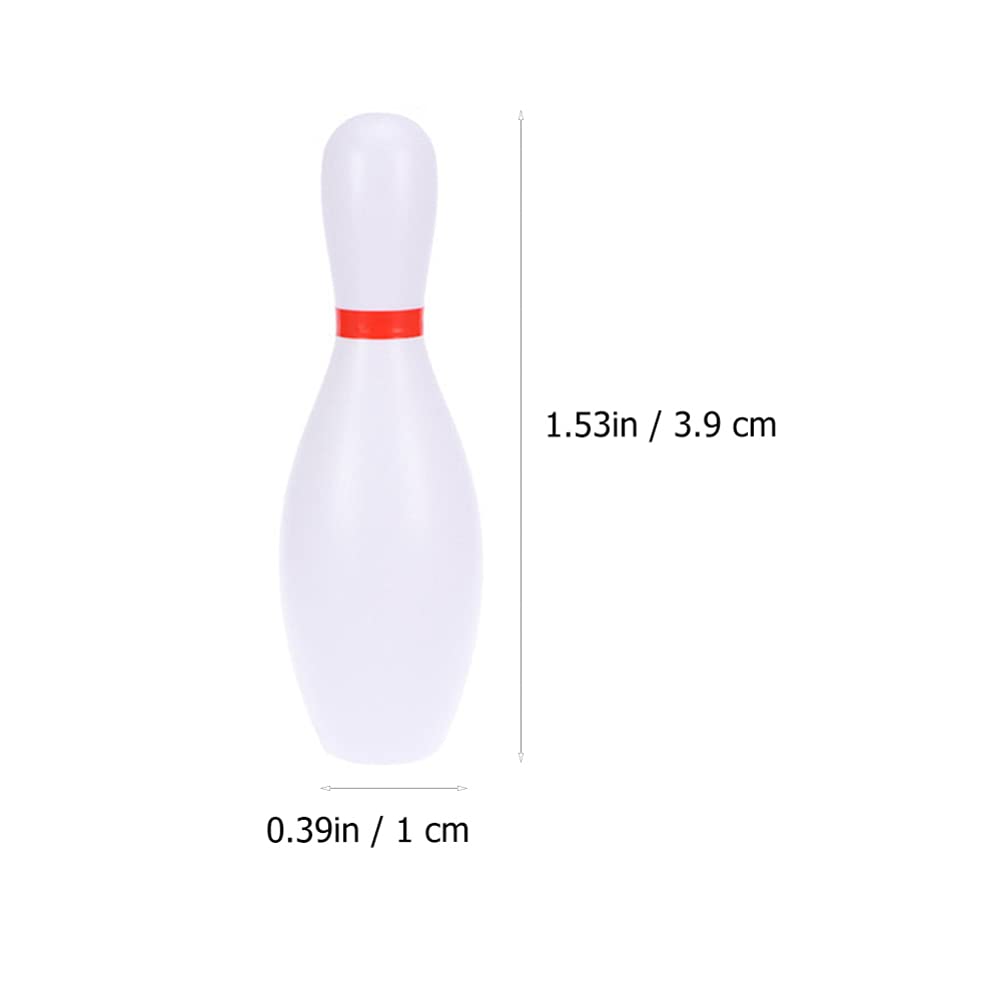 Toyvian 2Set Dollhouse Miniature Bowling Ball Set Miniature Dollhouse Bowling Game Toy Mini Desktop Tabletop Toy for Decoration Accessories