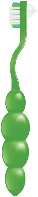 Dr. B Dental Solutions Ergonomic Denture Toothbrush Extra Soft Bristles, Removes Stains & Odor Precision Design for Implants & Overdentures Single Green Pack