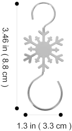 Beaupretty 10pcs Silver Christmas Ornament Hooks Metal Hangers for Garlands and Bags, Sturdy Iron Hooks Resistant to Breakage, for Clubs and Restaurants Holiday Decoration