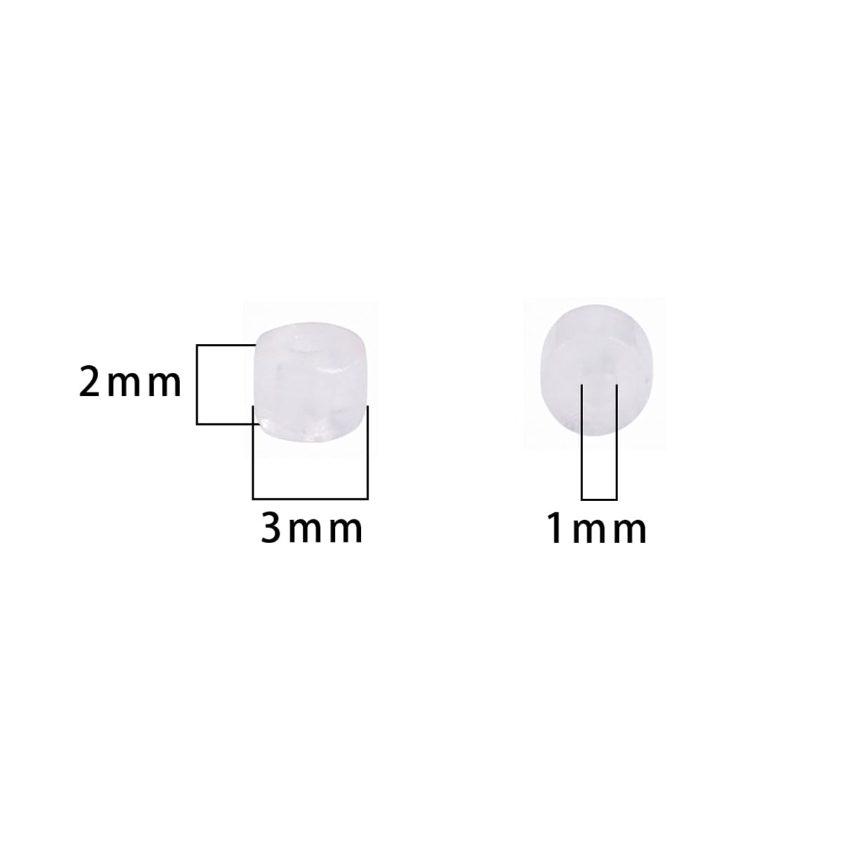 BEADIA Natural Rose Quartz Spacer Beads Caps Flat Round Loose Beads for Beading Jewelry Making 3mmx2mm 38cm