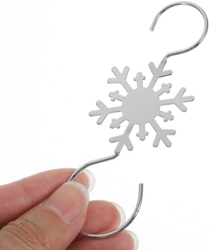 Beaupretty 10pcs Silver Christmas Ornament Hooks Metal Hangers for Garlands and Bags, Sturdy Iron Hooks Resistant to Breakage, for Clubs and Restaurants Holiday Decoration