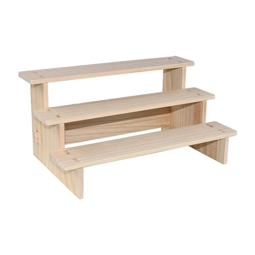 Product Stand, Showcase Fixtures, Wooden Display Riser Shelf Wood Display Shelf for Figures, 3 Layer 30cm - color: 3 Layer 30cm