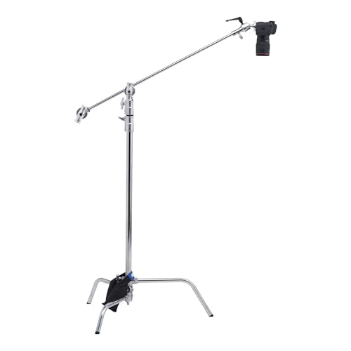 Kupo 40" C-Stand Overhead Shooting Kit 1, Professional Overhead Rig for Photography and Video Flat Lay Food and Product Shooting with Sliding Leg Stand Design, Grip Arm, and Studio-Ready (KS708112) - color: Silver, size: Overhead Shooting Kit 1