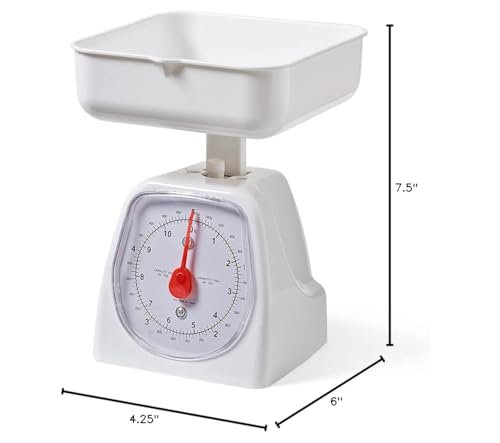 hand2mind Dual-Dial Analog Platform Scale, 5 kg Scale, Kitchen Scales, Weighing Scales, Classroom Supplies for Teachers Elementary, Teacher Supplies, School Supplies