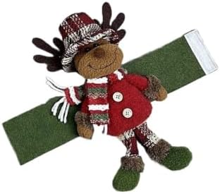 Christmas Curtain Hooks, Snowman Old Man Elk Window Ornament