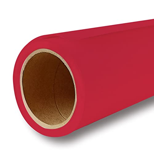 Seamless Photogrphy Background Paper, Paper Backdrop Roll for Photoshoot, 53" x16', Scarlet - color: Scarlet, size: 53"x16'