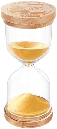 30 Minute Sand Timer Hourglass:Small Wooden Sand Clock,Gold Sand Watch,Hour Glass Sandglass for Classroom,Home,Games (Gold)