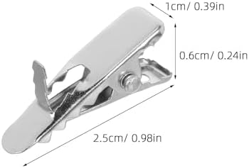 Toyvian 100pcs Christmas Decor Clips for Flower Ornaments Silver Iron Alligator Clips with Firm Grip and Compact Design for Wreaths and DIY Crafts for Holiday Decorations