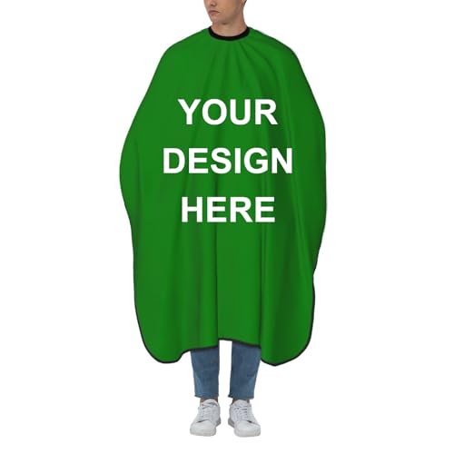 Custom Barber Cape Unisex Salon Hair Cutting Capes Add Your Image Logo Haircut Kit Personalized Stylist Tool - color: Green