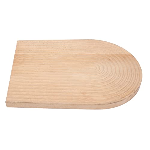 Wooden Bread Dessert Tray, Multifunction Serving Tray, Natural Beech Wood Geometric Snack Plate with Smooth Edges for Home Kitchen, Parties and Food Photography (Ellipse) - size: 13"L x 9.4"W