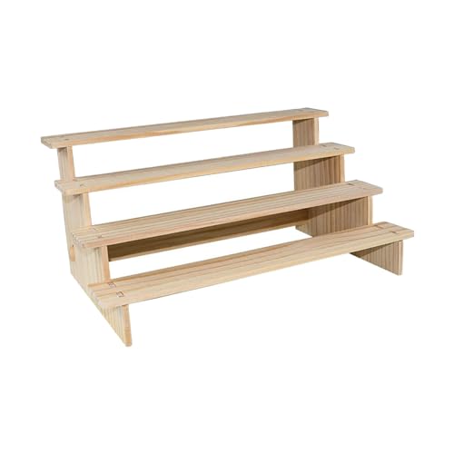 Product Stand, Showcase Fixtures, Wooden Display Riser Shelf Wood Display Shelf for Figures, 4 Layer 40cm - color: 4 Layer 40cm