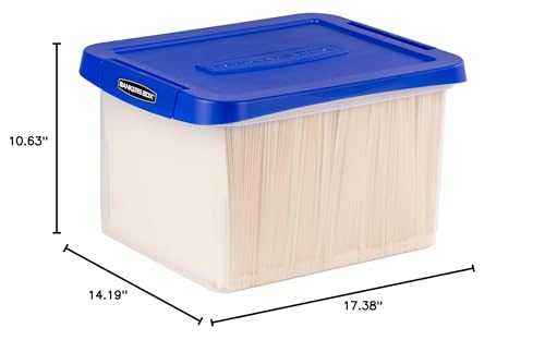 Bankers Box Heavy Duty Plastic File Box with Hanging Rails, Letter/Legal, 1 Pack (0086205)