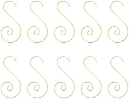 200pcs Stainless Steel S Hooks 50mm for Christmas Tree Ornaments Rust Hangers Christmas Tree Branch Hooks