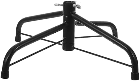 Amosfun Metal Christmas Tree Stand 0.75 Inch Foldable Tree Holder Support Base Bracket Christmas Party Supply 13.77 x 13.77 x 4.96 Inch