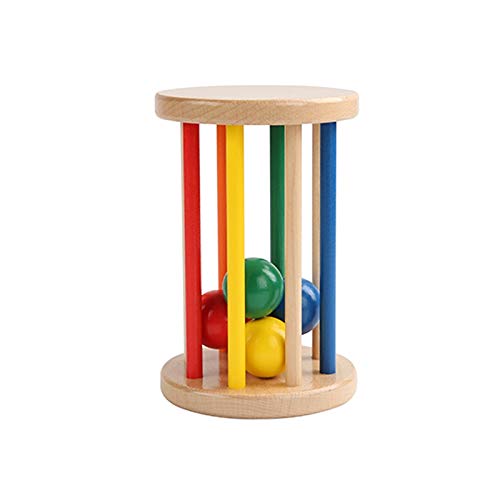 Adena Montessori Baby Cylinder with Beads for Babies 6-12 Months,Early Child Development Learning Material,Montessori Preschool Learning Toys