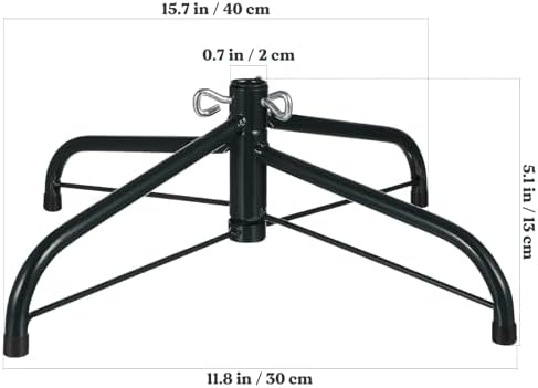 DOITOOL Christmas Tree Stand - 5 inch Height Iron Base, Universal Foldable Stand for Christmas Trees, Artificial Trees, Fake Trees (40cm/15.72inch)