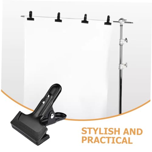 LALAFINA 4pcs Backdrop Clamps Heavy-duty Cold Rolled Steel Clips for Photography Backdrop Sturdy Fixing Tool for Steady Image Capture