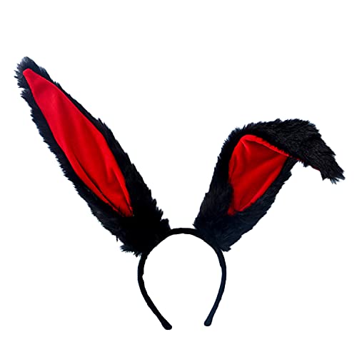 Faylay Cosplay Women Plush Furry Bunny Ears Headwear Accessory Rabbit Headband - color: Hbc-1-back