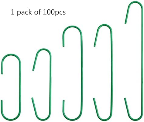 Mjaie 100pcs Christmas Ornament Hooks Metal C-Shaped Hook Holder Christmas Tree Ball Pendant Hanging Decoration for New Year Ornament Hooks