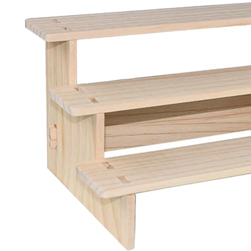 Product Stand, Showcase Fixtures, Wooden Display Riser Shelf Wood Display Shelf for Figures, 3 Layer 30cm - color: 3 Layer 30cm