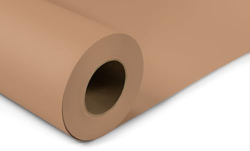 Denny Manufacturing - Seamless Paper Backdrop for Photography, Brown Latte Seamless Paper Roll - Brown Latte (53 in x 36 ft) Includes Free Roll Black Gaffer Tape (2 in x 13 ft) - color: Brown Latte, size: 53 in x 36 ft