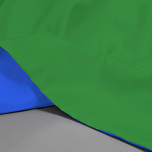 ISSUNTEX 6X9 ft Background Muslin Backdrop, Photo Studio, Collapsible High Density Screen for Video Photography and Television-Blue/Green - color: Blue/Green, size: 6X9 ft