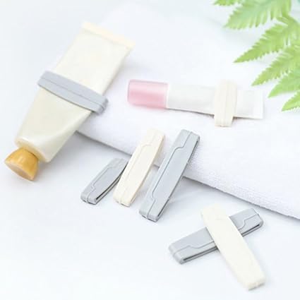 3Pcs White Toothpaste Dispenser Tube Squeezer Holder Toothpaste Clips Tubular Squeezer for Bathroom Durability and Fashion, Aids and Accessories Daily Living Tube Squeezing Aids,Bathroom Safety