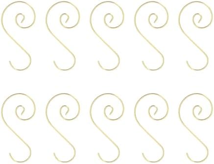 200pcs Sturdy Metal Hooks for Festival Decoration 50mm Christmas Ornament Hangers Corrosions Hanging Clip Rustproof Christmas Tree Hooks