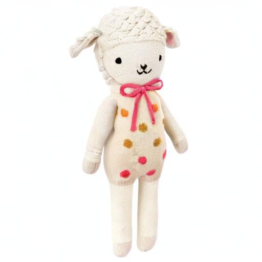 cuddle + kind Lucy The Lamb Regular 20" Hand-Knit Doll – 1 Doll = 10 Meals, Fair Trade, Heirloom Quality, Handcrafted in Peru, 100% Cotton Yarn