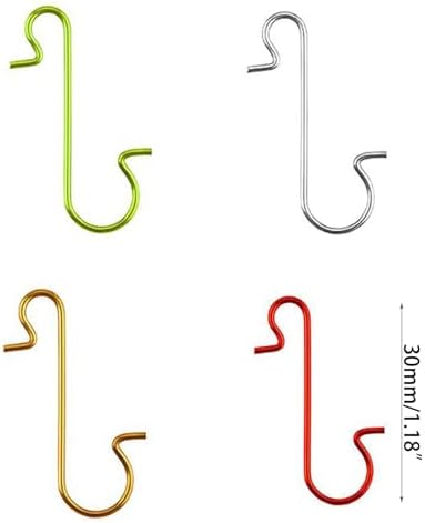 100 Pcs Christmas Tree Ornament Hooks Metal S Shaped Hanging Hook Holder Christmas Ball Pendant New Year Party Decoration Party Hooks
