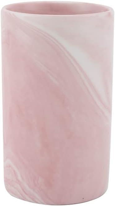 Ceramic Toothbrush Holder, Bathroom Cup, Drinking Mug, Coffee Cups, Marble Pattern Pen Holders, 300ml/Pcs (Pink)