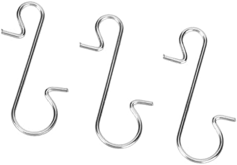 GOWENIC 100 Pcs Multi Purpose Metal S Shape Hooks for Christmas Tree Ornament Holders, White Hanging Hooks for Bells, Small Decorations, Home & Holiday Decor Accessories (White)