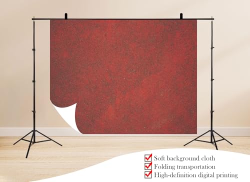 4x4ft Red Grunge Texture Backdrop Rough Distressed Surface Photo Background Tapestry for Halloween Party Photography and Home Decorations Studio Props - size: 4x4ft