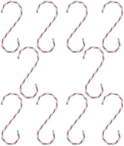 Veemoon 10pcs Christmas Ornament Hangers Hooks for Christmas Tree Decorations Iron and PVC Material Easy Installation with Multi-Functional Design for Party and Window Hanging