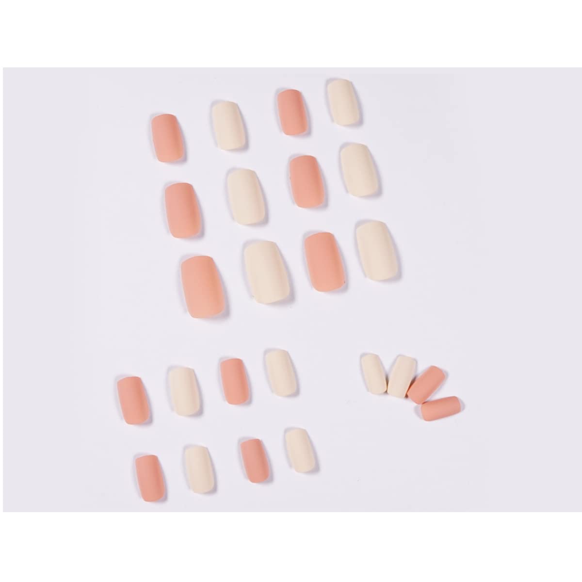 ORZOLATENT Press On Nails - 24PCS Nude Pink Matte Almond Shape, 12 Sizes, Reusable Gel DIY Manicure Kit with Glue, File & Stick - Long Lasting Light Beige False Nails