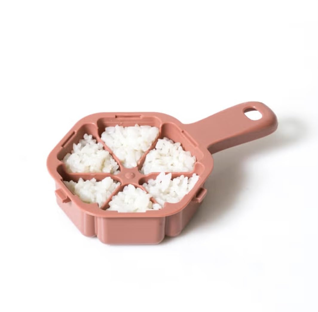 Japanese Rice Mold Set with Triangle & Mini Round Shapes, 2-Piece Handheld Rice Shaping Tools for Bento & Small Portions, Plastic Food Molds Made in Japan